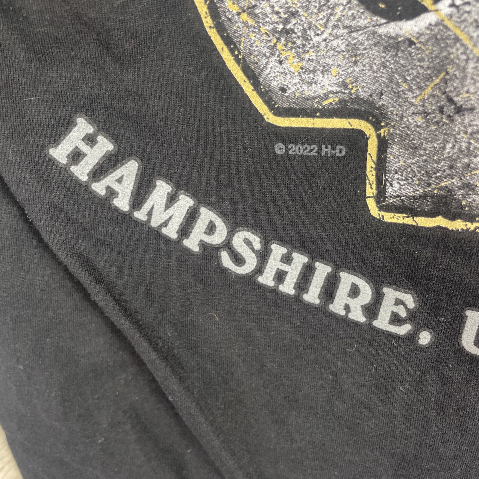 Harley Davidson Hampshire United Kingdom Black Graphic Print T Shirt Size Small gallery