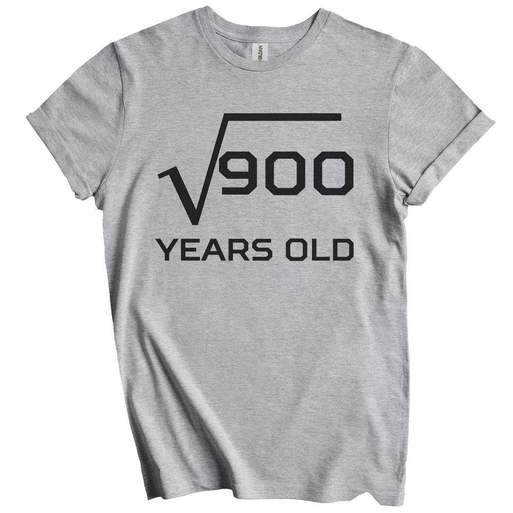 Funny 30th Birthday Shirt Square Root of 900 30 Years Old Math T-Shirt