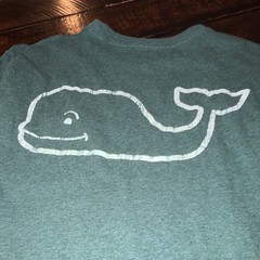 Vineyard Vines Regular Fit Men’s L Green Whale Logo Pocket Crew Neck Knit Tee