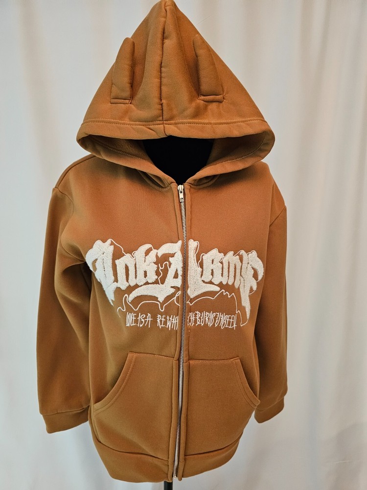 Unbranded sweatshirt with front zipper in tan men tops size M M18
