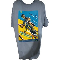 race to replace discovery channel pro cycling team blue T-shirt size extra-large