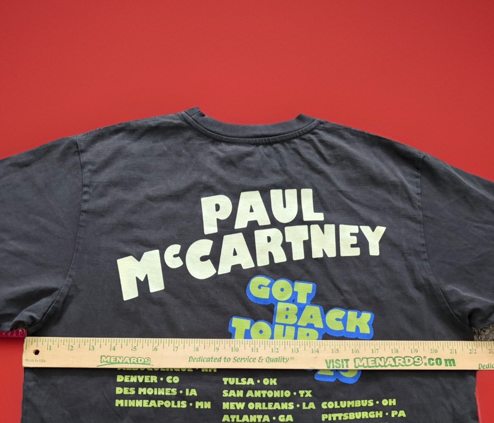 Paul McCartney Got Back Tour 2025 Merch Band Shirt City Stops Two Sided Medium gallery