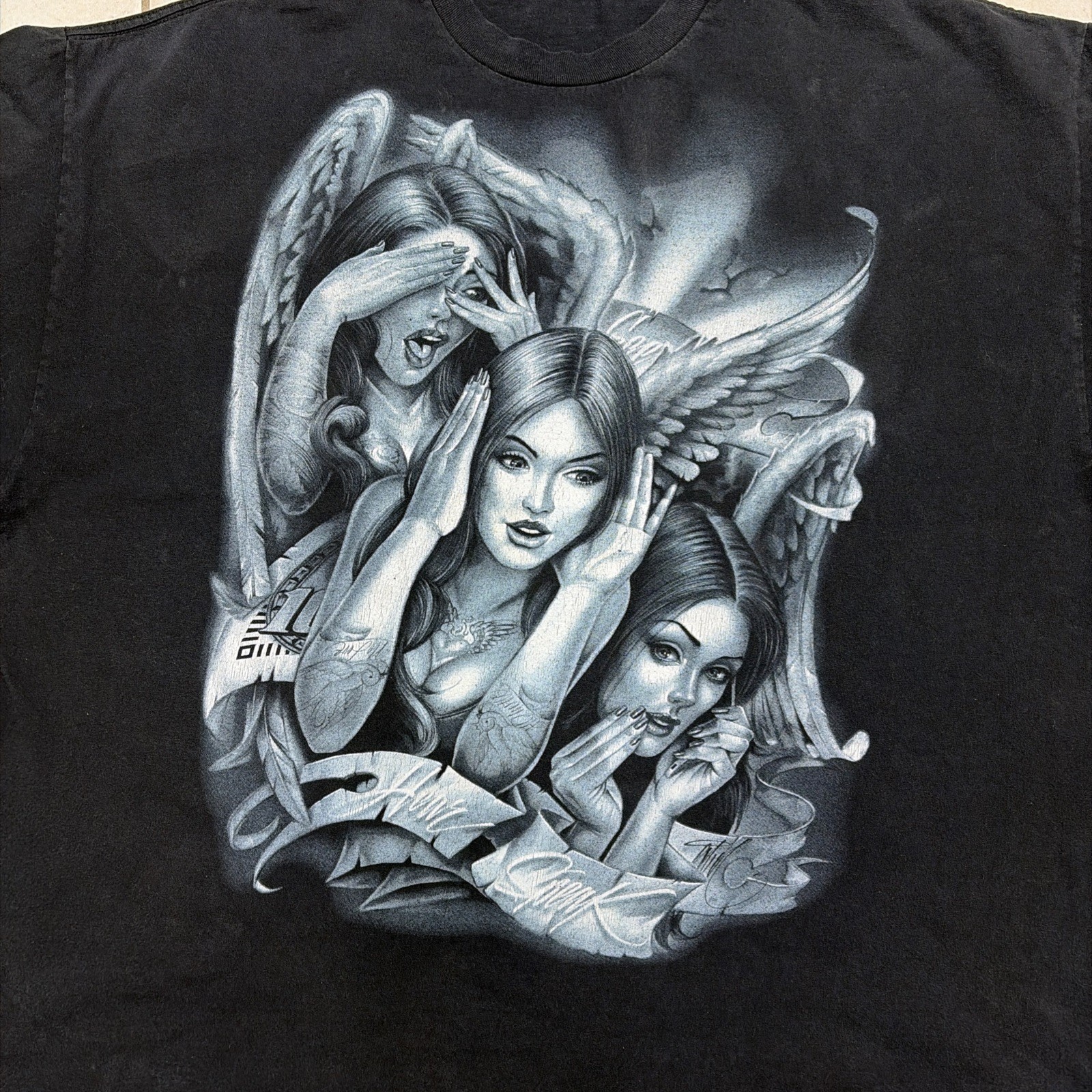 RARE OG Abel Collection Justice T Shirt SZ 4XL Double Sided Graphic Vintage Y2K gallery