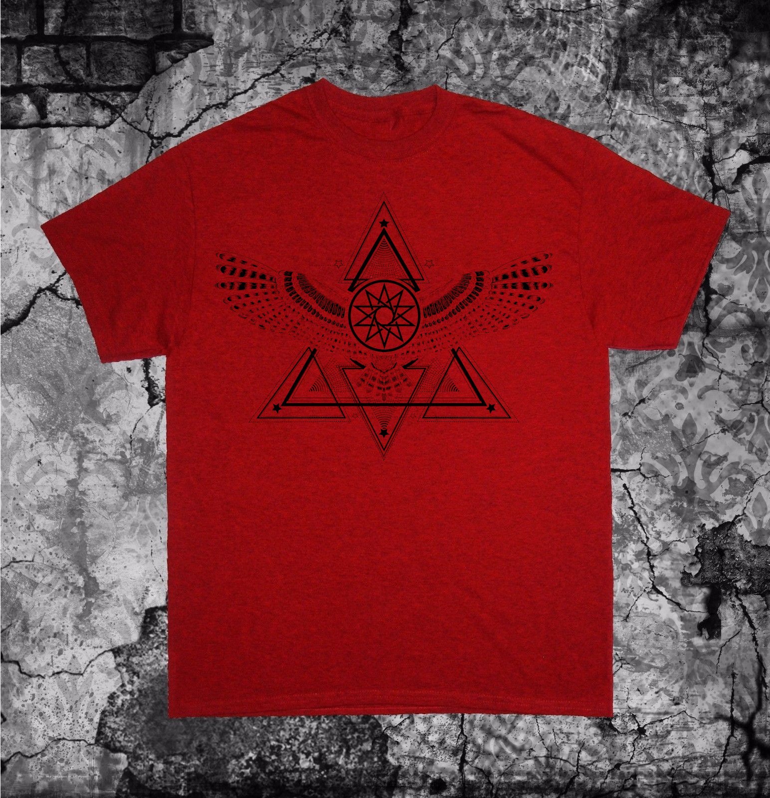 Eagle Pyramid Shirt - Occult star Punk pentagram grunge gothic Skull Skeleton gallery