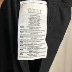 Mens BYLT Drop Cut Basics Short Sleeve T Shirt Black Extra Large