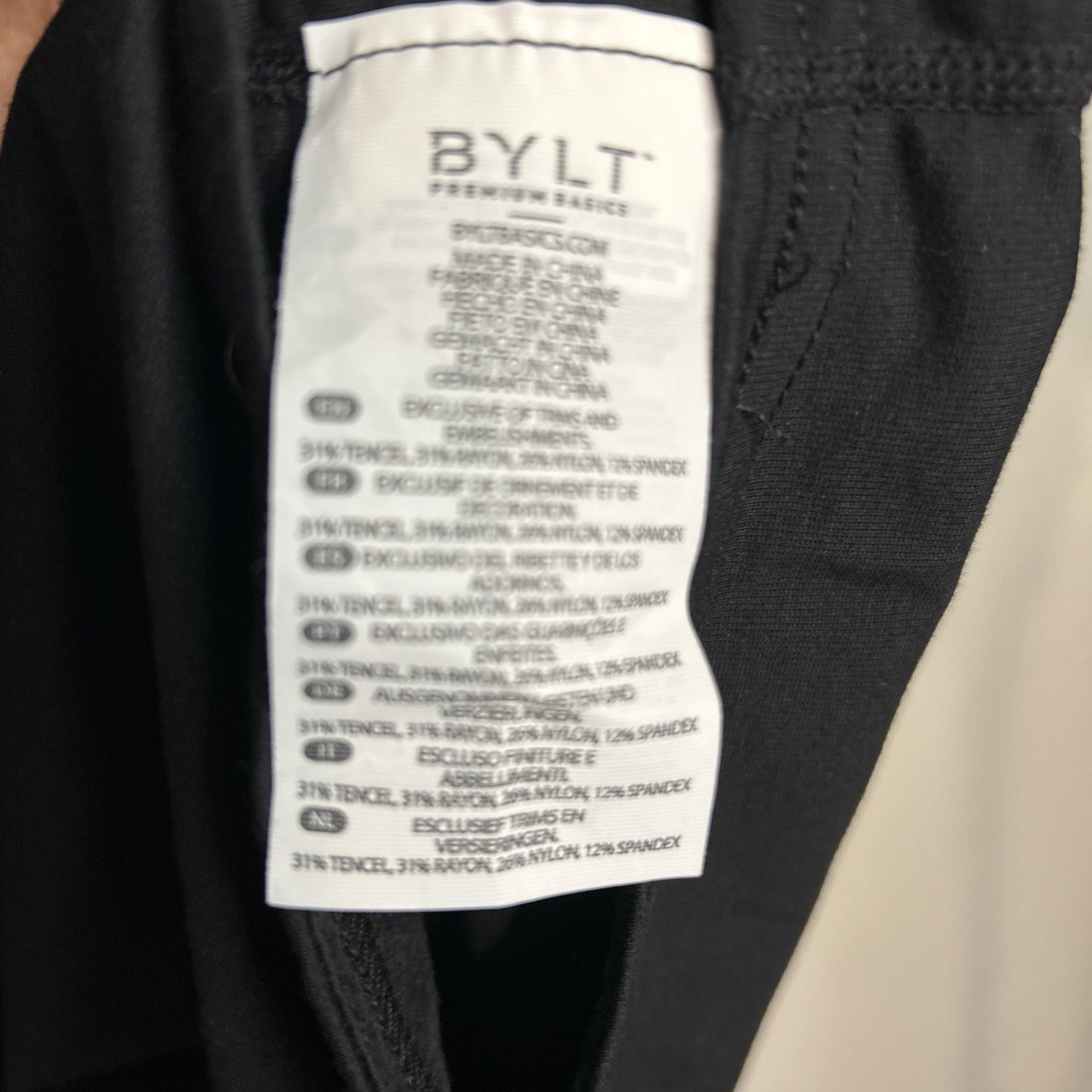 Mens BYLT Drop Cut Basics Short Sleeve T Shirt Black Extra Large gallery