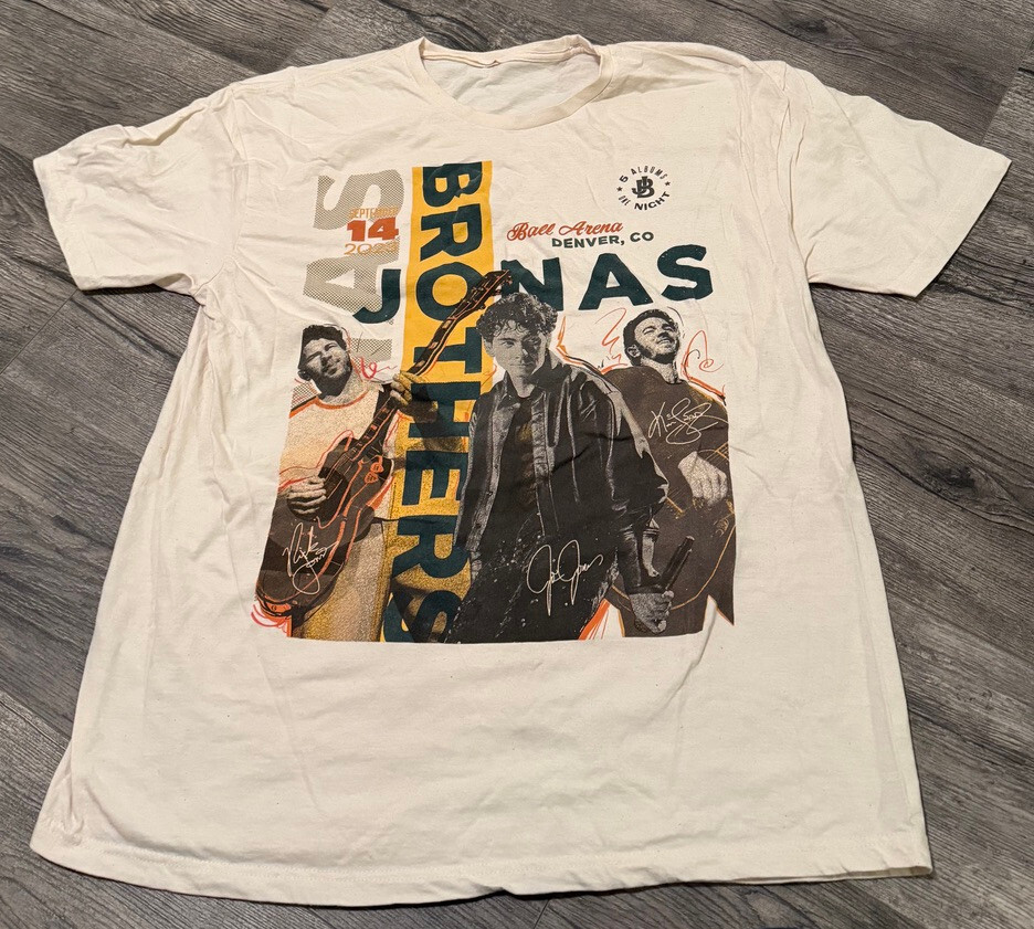 JONAS BROTHERS - 9/14/2023 DENVER, COLORADO Ball Arena Tour Event Shirt XL gallery