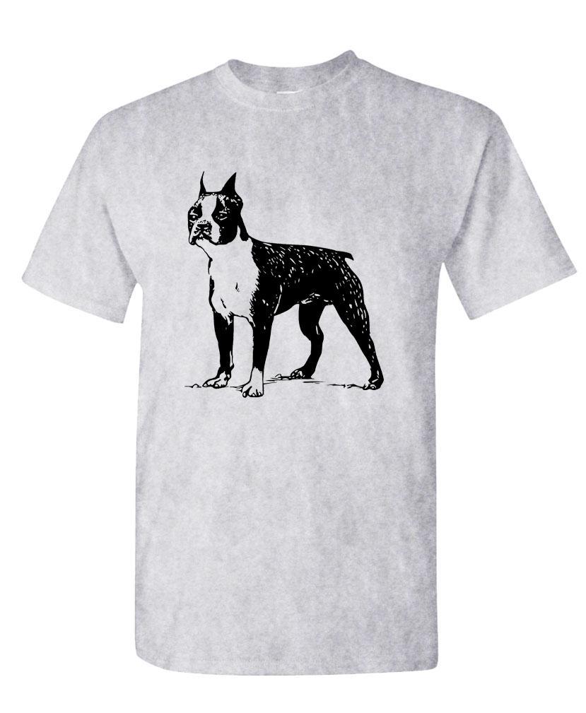 BOSTON TERRIER - vintage hipster style - Cotton Unisex T-Shirt gallery