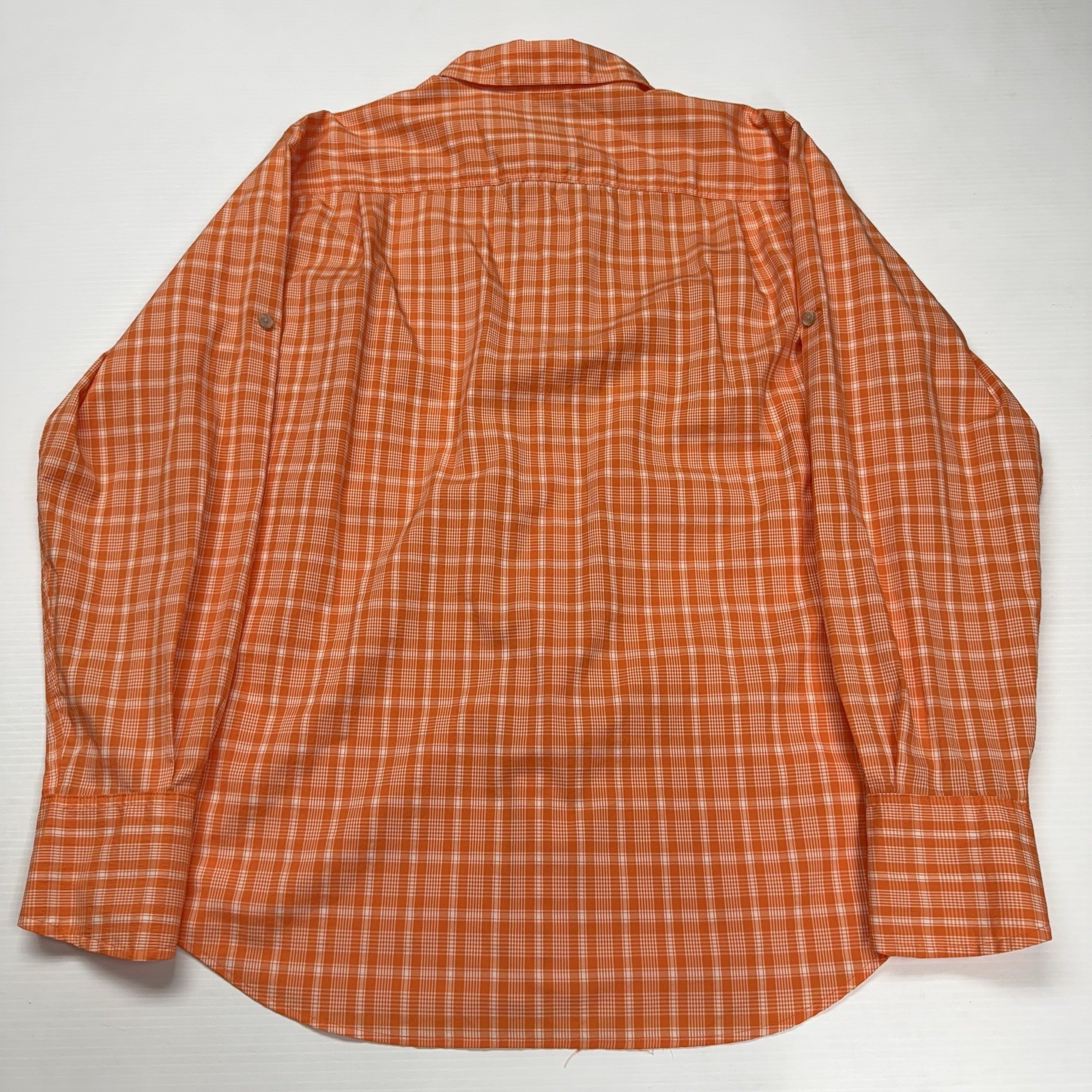Filson Nylon Blend Ventilated Button Up Mens Long Sleeve Fishing Shirt L Orange gallery