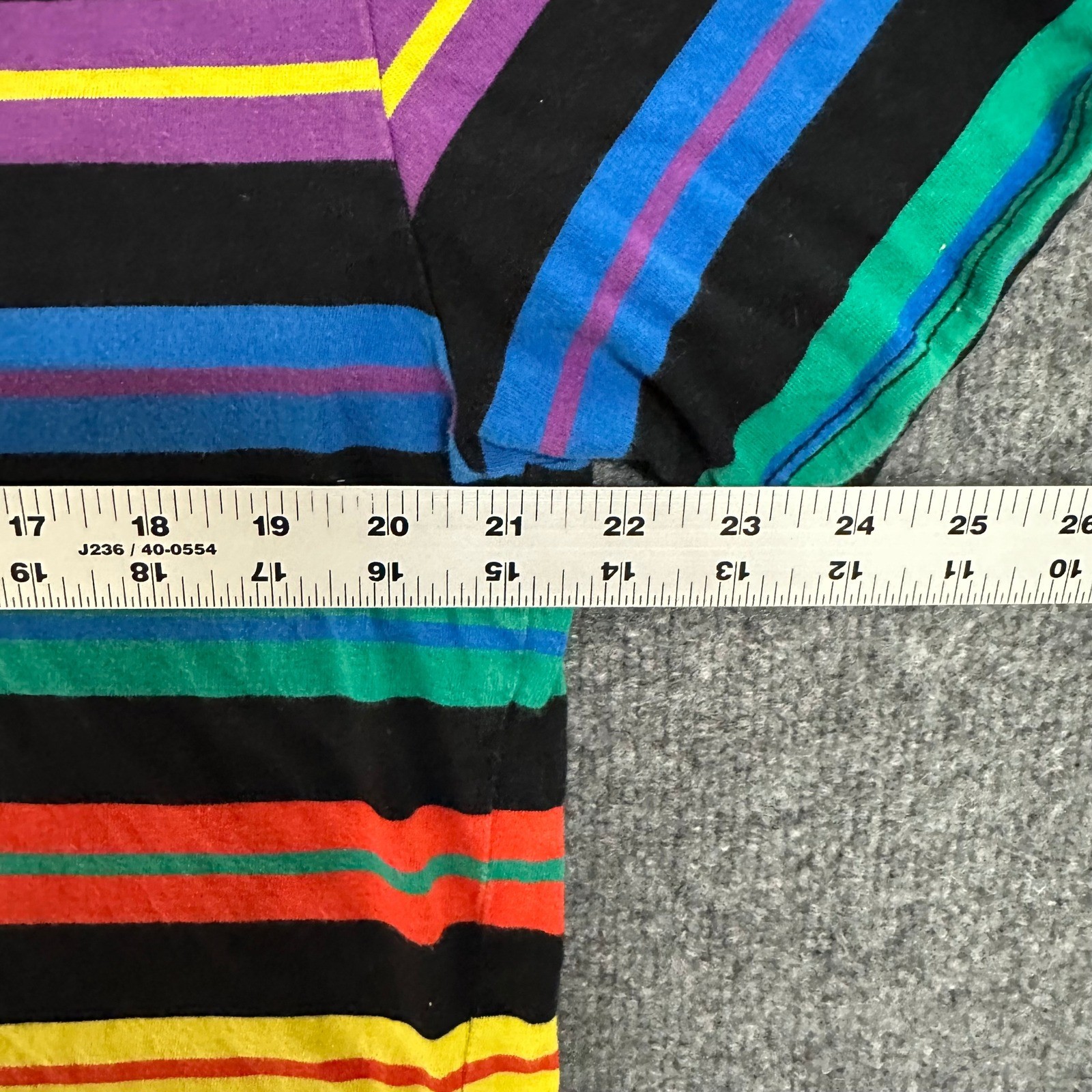 Guess T-Shirt Mens Size M J Balvin Collab Rainbow Horizontal Stripe Black Logo gallery