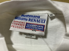 Rothmans Williams Renault Formula 1 Racing Goodsports Tee T Shirt Size M Vintage