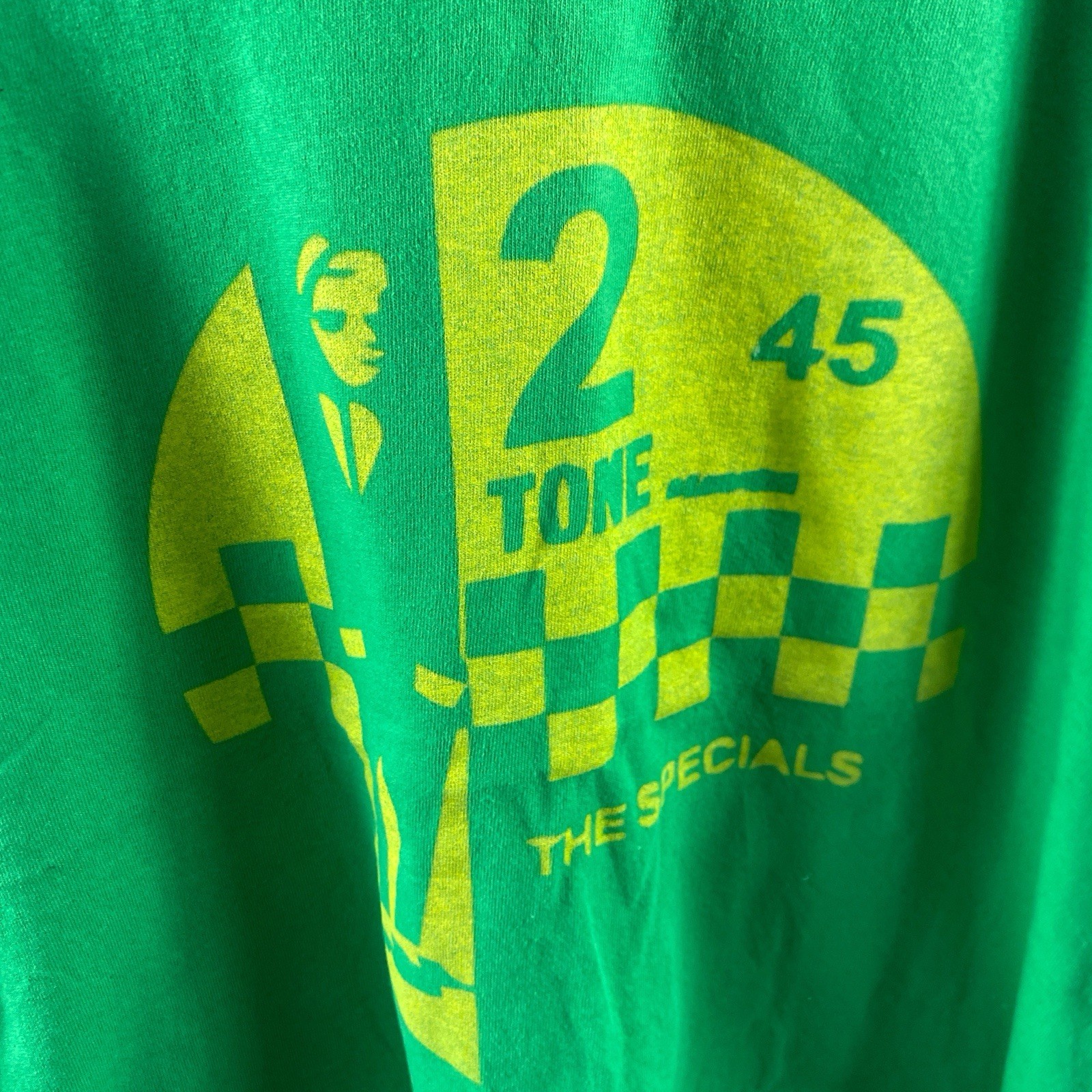 The Specials 2 Tone T Shirt L Size Large Green 45 RPM Records Crew Neck gallery