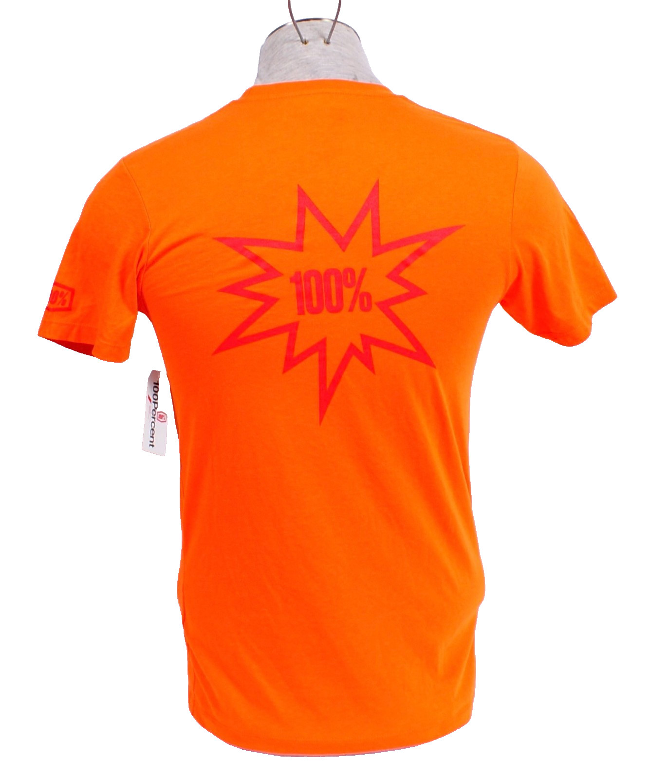 100% Men's S Orange Short Sleeve Tee T-Shirt gallery