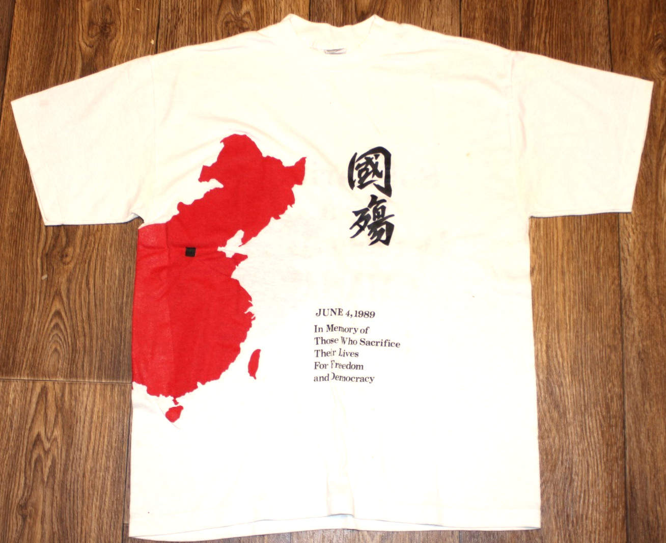 Vintage Solidarity For a Democratic China Graphic T-Shirt 1989 gallery
