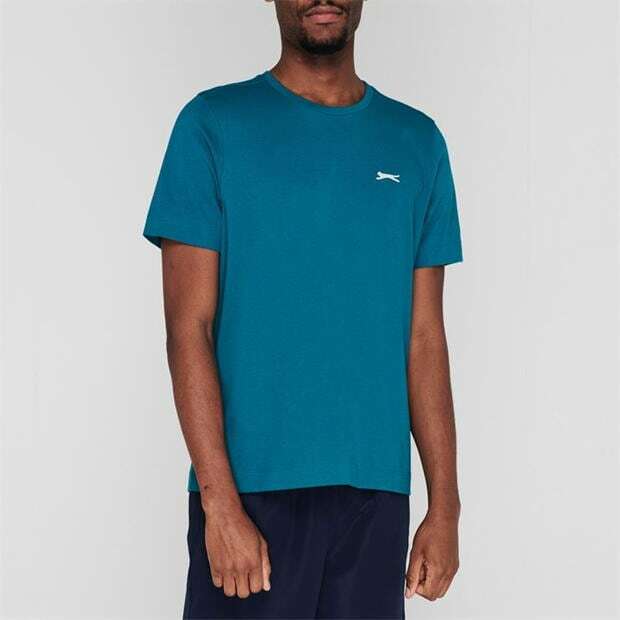 Mens Slazenger 100% Cotton Plain Crew Neck T Shirt XS S M L XL XXL 3XL 4XL BNWT gallery