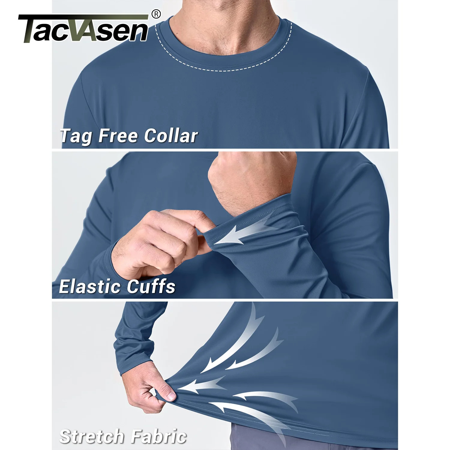 80+ Sun Protection T-shirts Men's Qui Dry Long Sleeve Athlectic T gallery