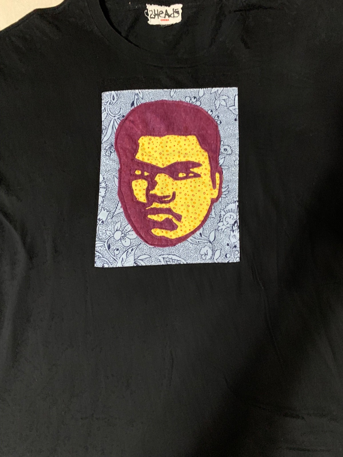 2Heads Ghana Africa Applique Muhammad Ali T-Shirt XL Boxing Streetwear gallery