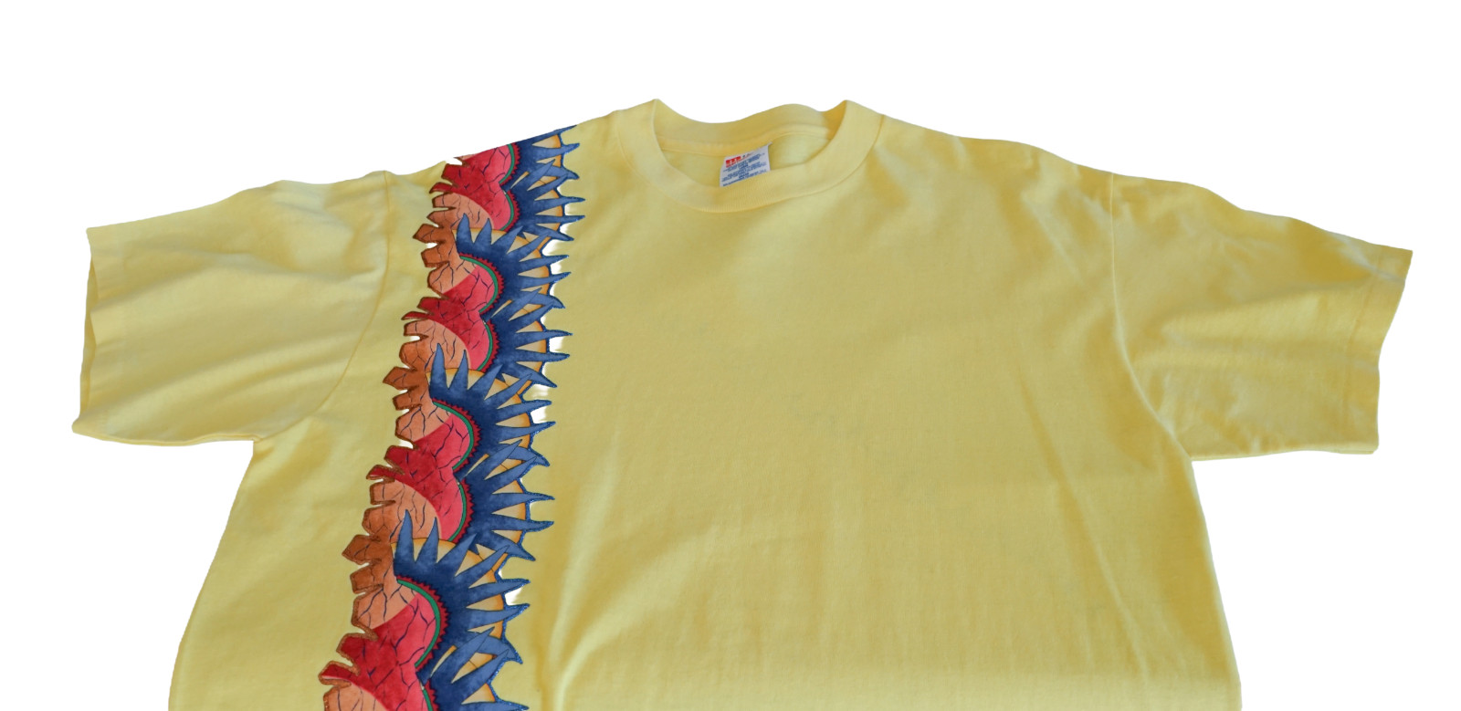Vtg 90s Hanes Glitter Iron On Aztec Sun Graphic Tee L Single Stitch Southwest gallery