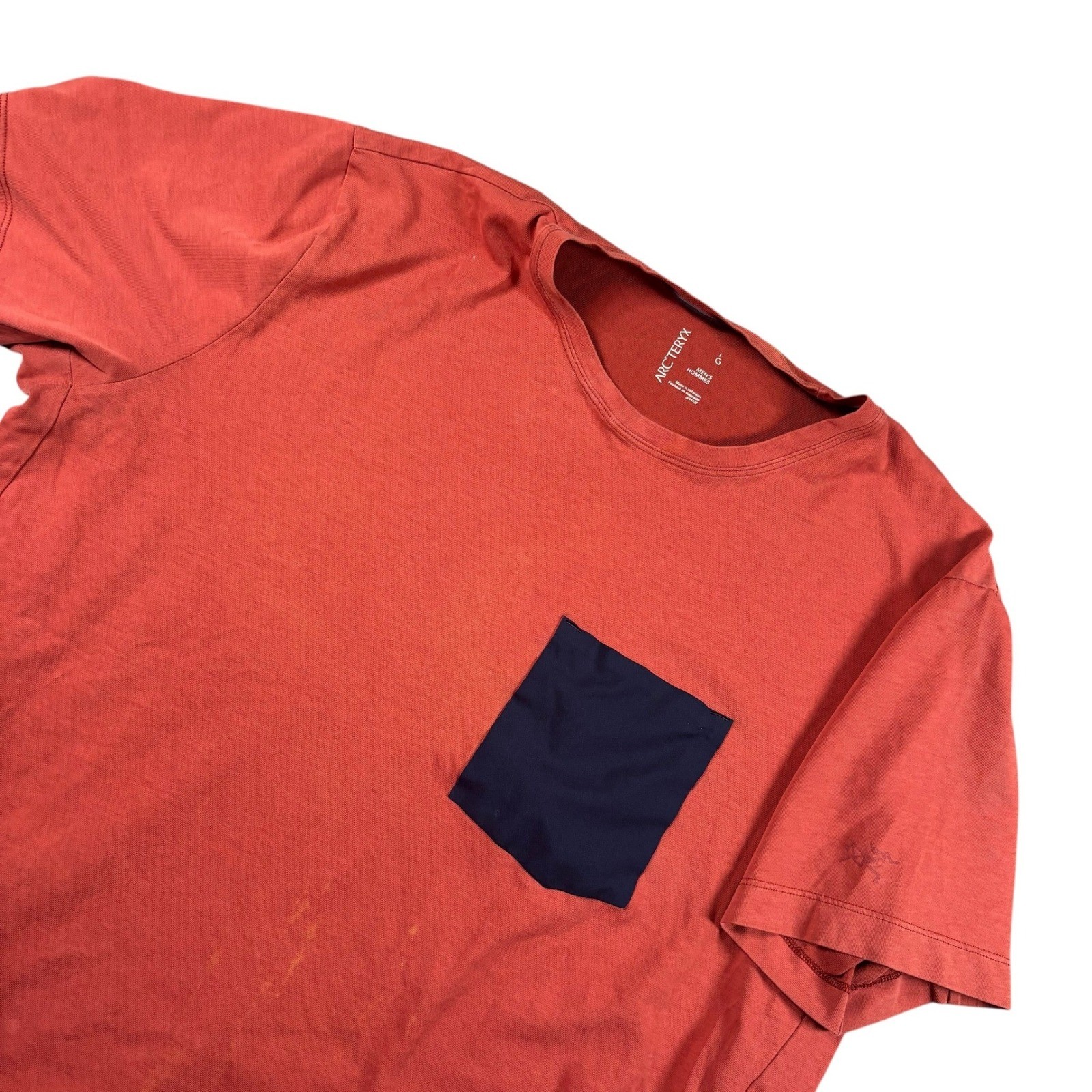 Arc'teryx Pocket T-Shirt Mens L Orange Cotton Blend Short Sleeve Logo Gorpcore gallery