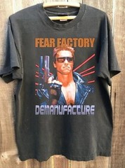 Rock Off Fear Terminator Reamke Charcoal T shirt Heavy Cotton
