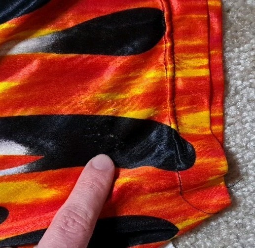 Vintage Y2K Dragon in Flames No Boundaries Sheer Tee Shirt Size XL Silver Red gallery
