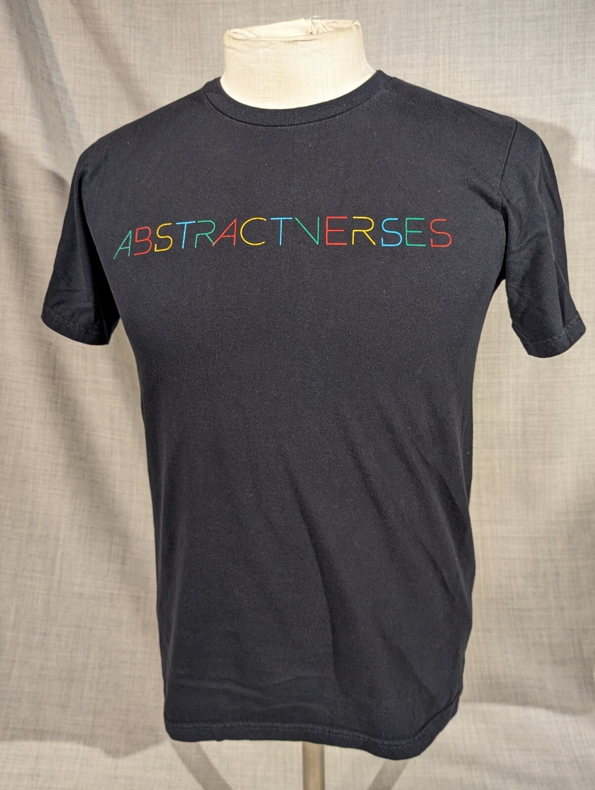 Abstract Verses Black Cotton T-Shirt Adult Size M