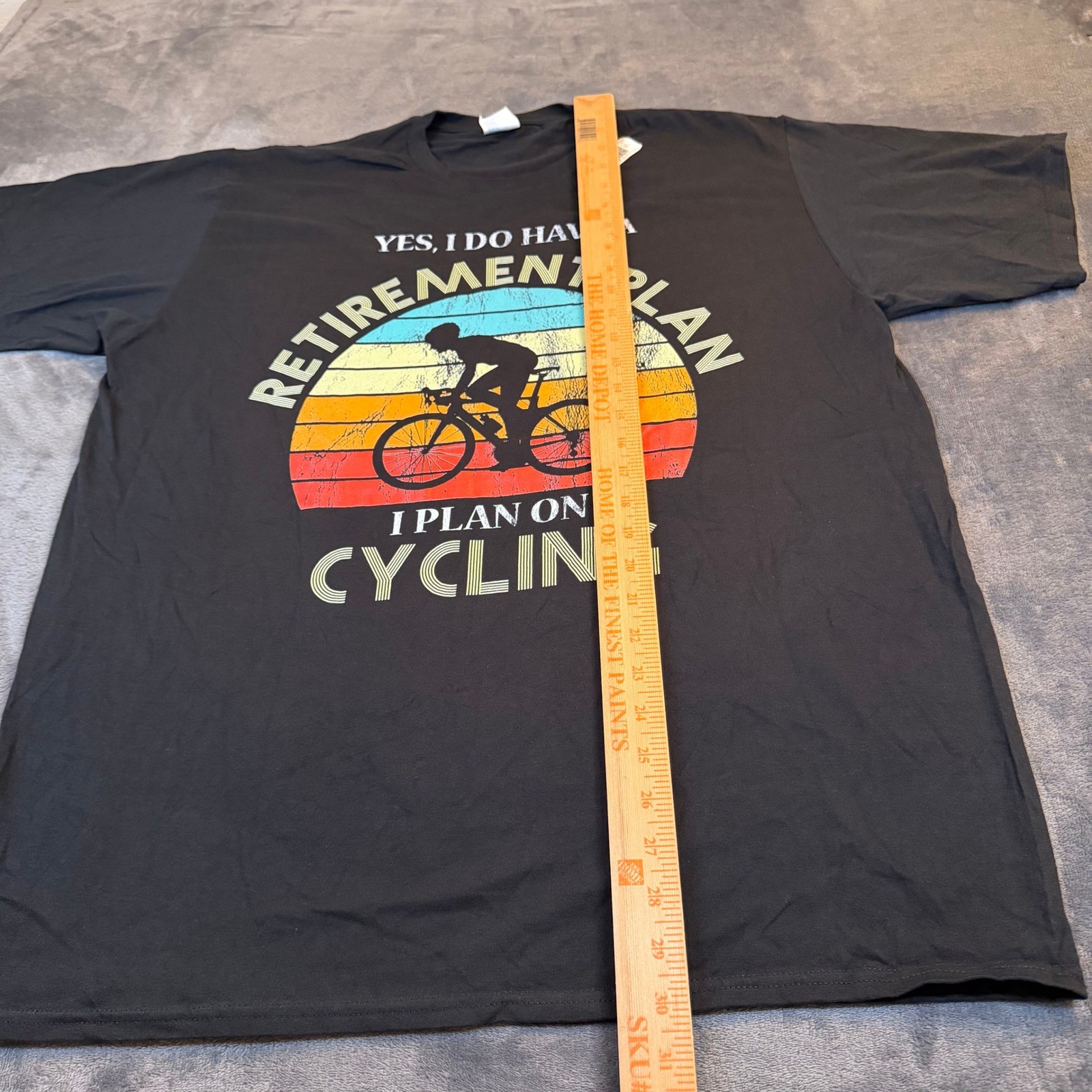 Port and Company Retirement Plan Cycling T Shirt Mens Extra Large Black Graphic gallery