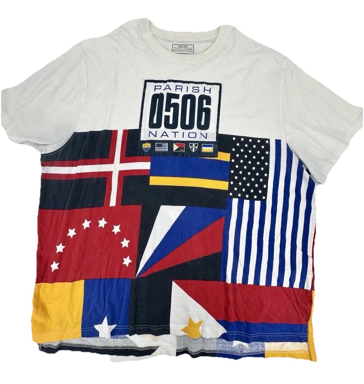 Parish Nation Country’s Of The World Flag Shirt Size 5XL