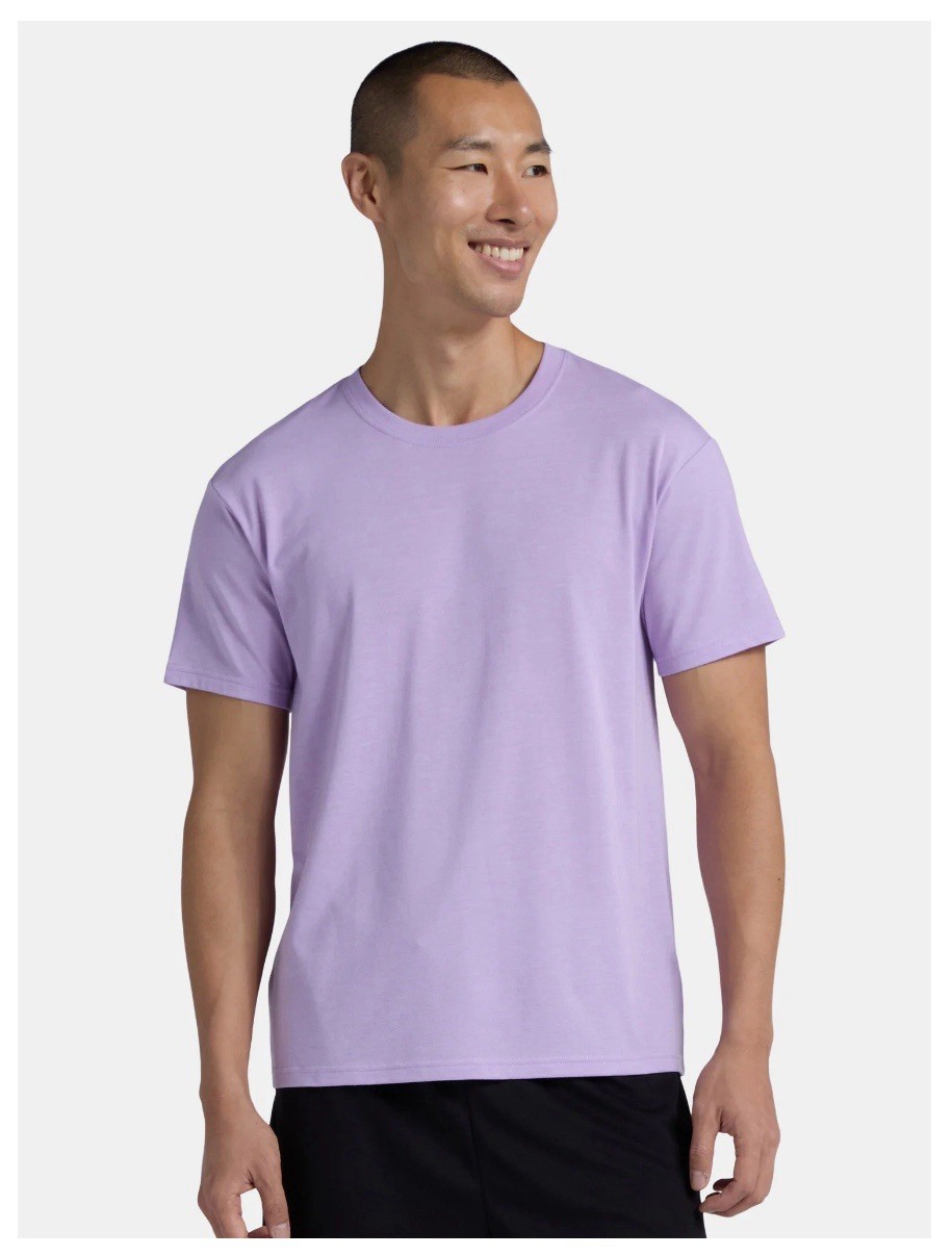 ATHLETIC WORKS Men’s M (38-40) Tri-Blend Tee Short Sleeve • Lovely Purple gallery