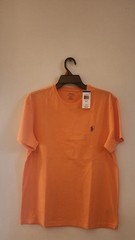 Polo Ralph Lauren Crew Neck Modern Classic-Fit T-Shirt Mens ORANGE BLUE PONY