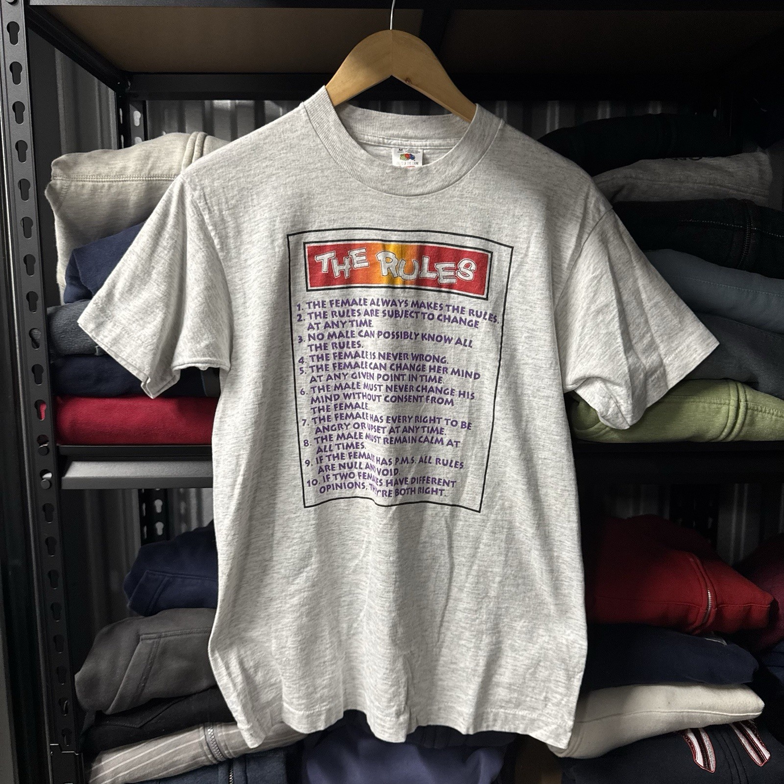 Vintage 90s The Rules performative male graphic tee skater See Measurements gallery
