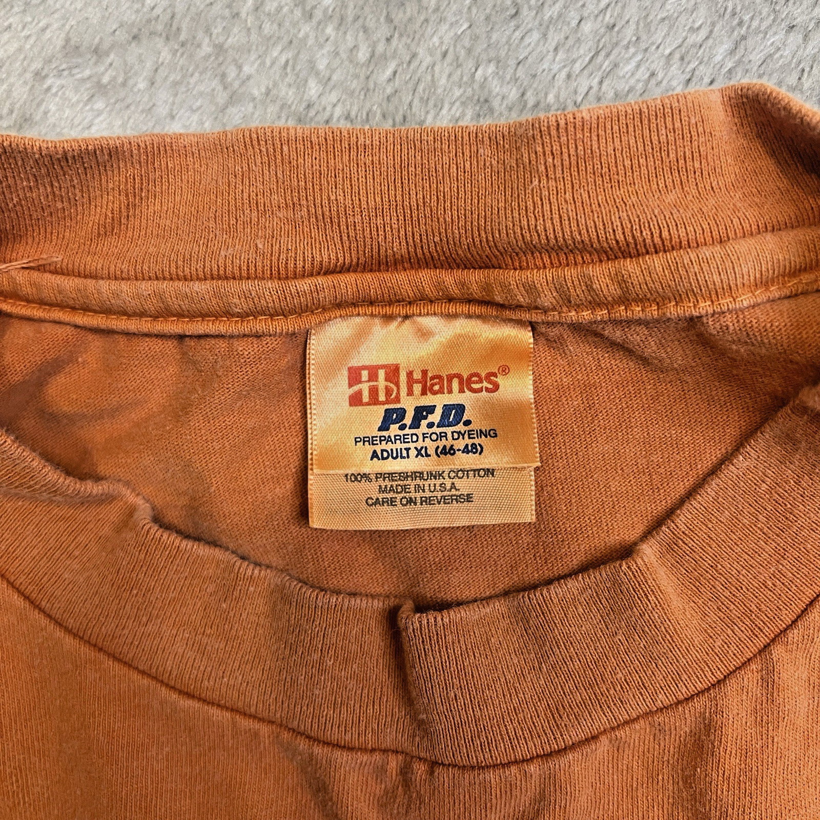 Hanes PFD Georgia Red Clay Shirt XL Made USA Y2K Orange Southern Heritage Tee gallery