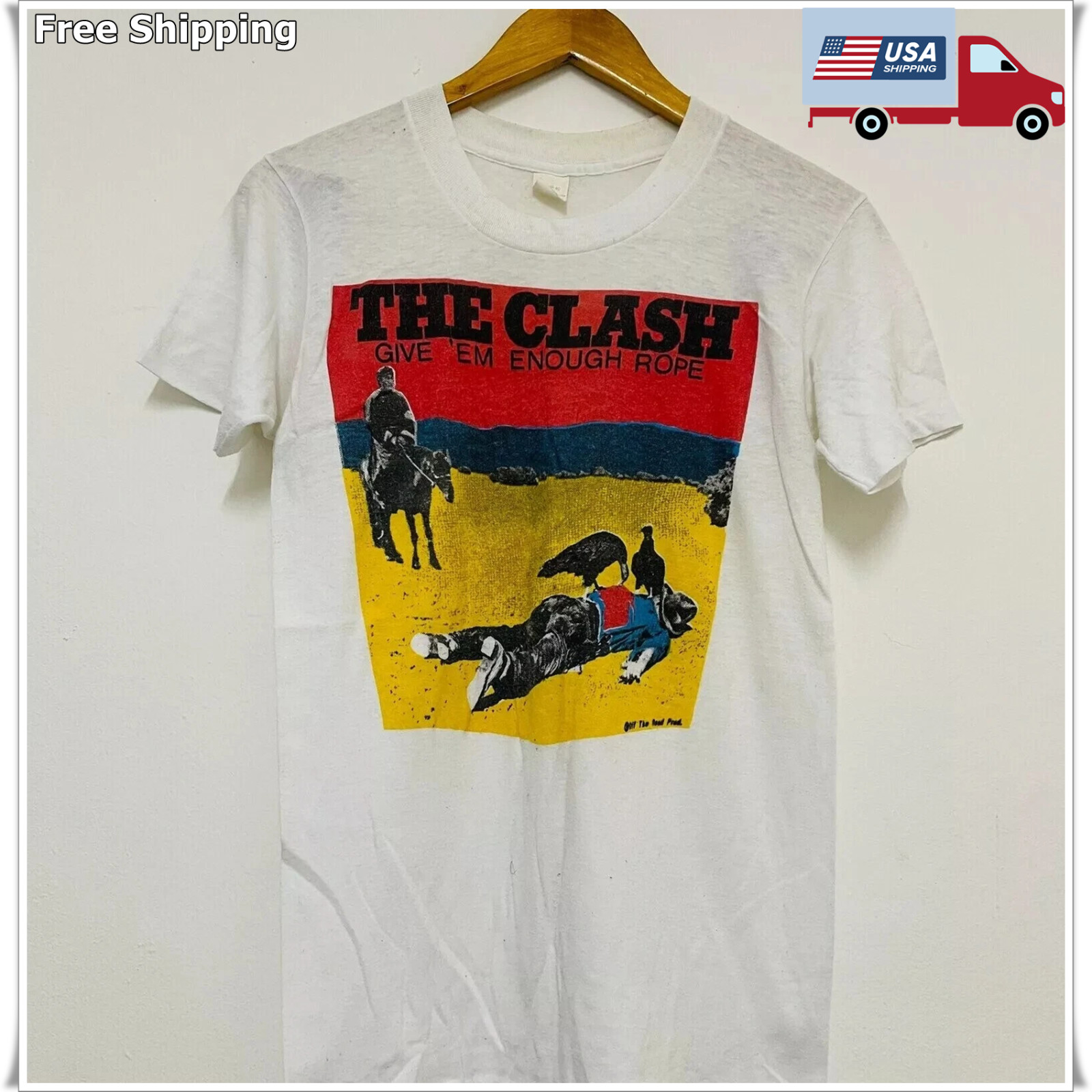 Vintage 70’s The Clash ‘Give Em Enough Rope’ 1978 T-Shirt,Size S to 5XL