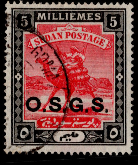 Sudan Scott O5 with Goz-Abu-Goma postmark.