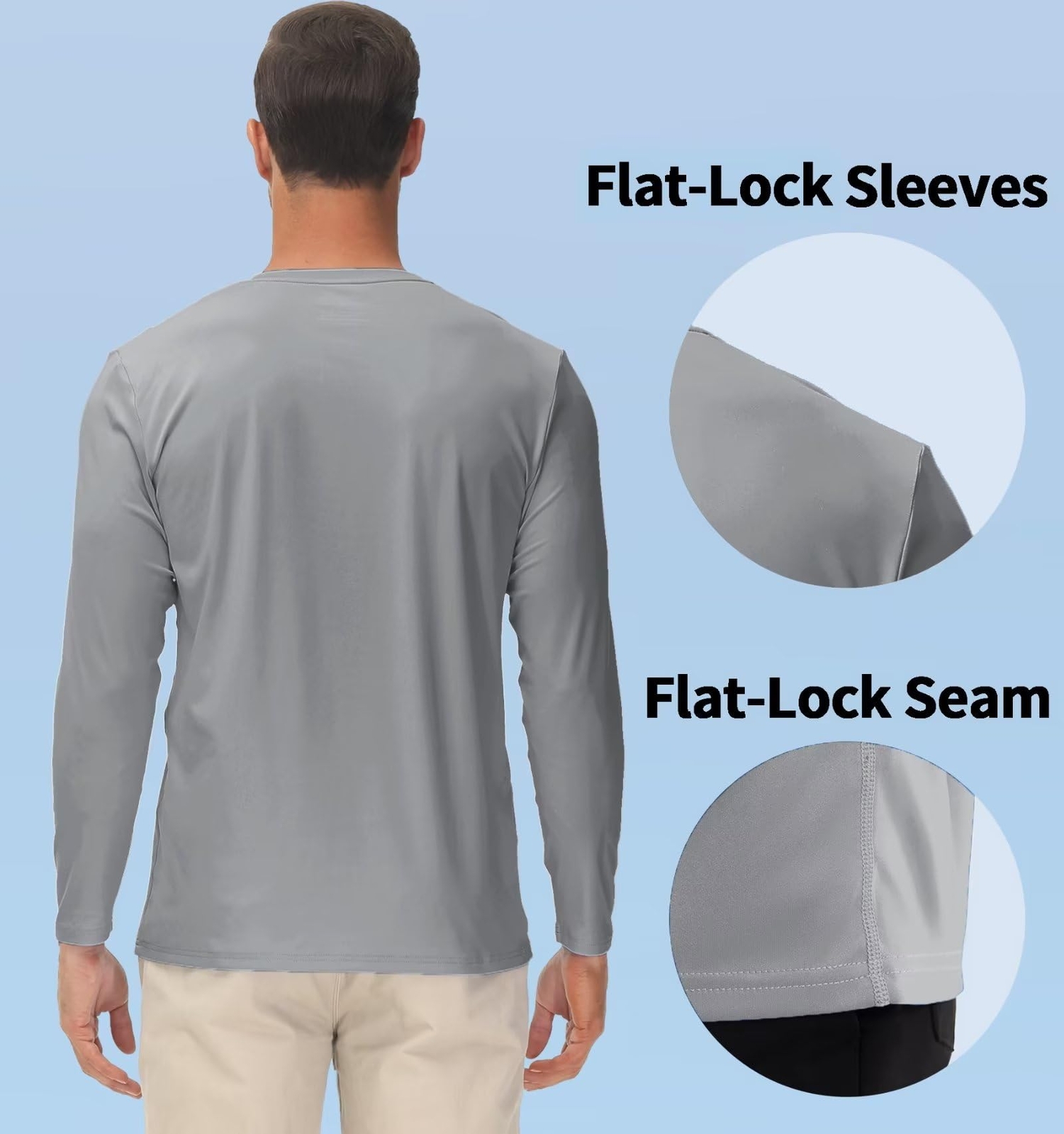 UPF50+ Men's Long Sleeve T-Shirts UV Sun Protection Quick Dry Fishing Shirts Tee gallery