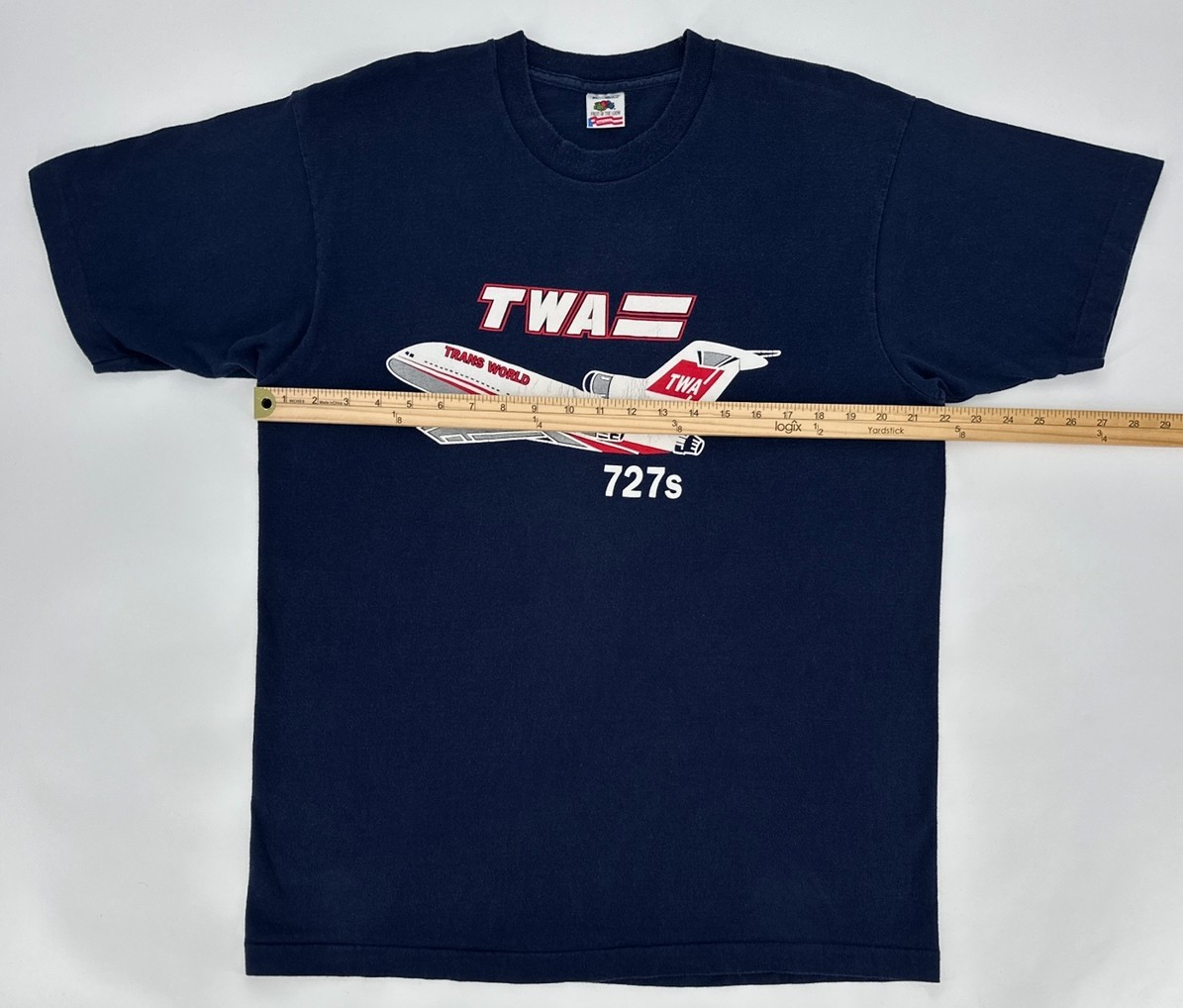 Vintage TWA Airlines T-Shirt Adult XL Blue Single Stitch 727s Airplane Graphic gallery