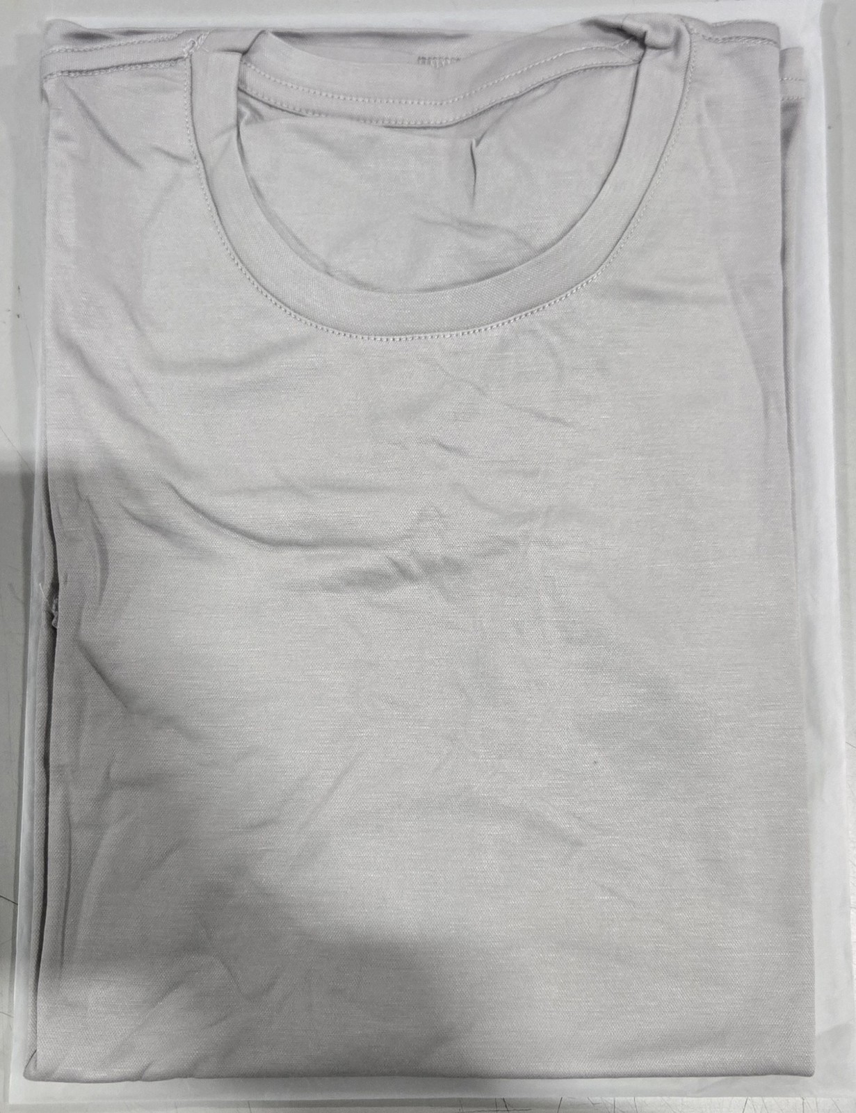 GENERIC UNI-SEX T-SHIRT 71% RAYON, 25% POLYAMIDE, 4% SPANDEX – L – LIGHT GRAY