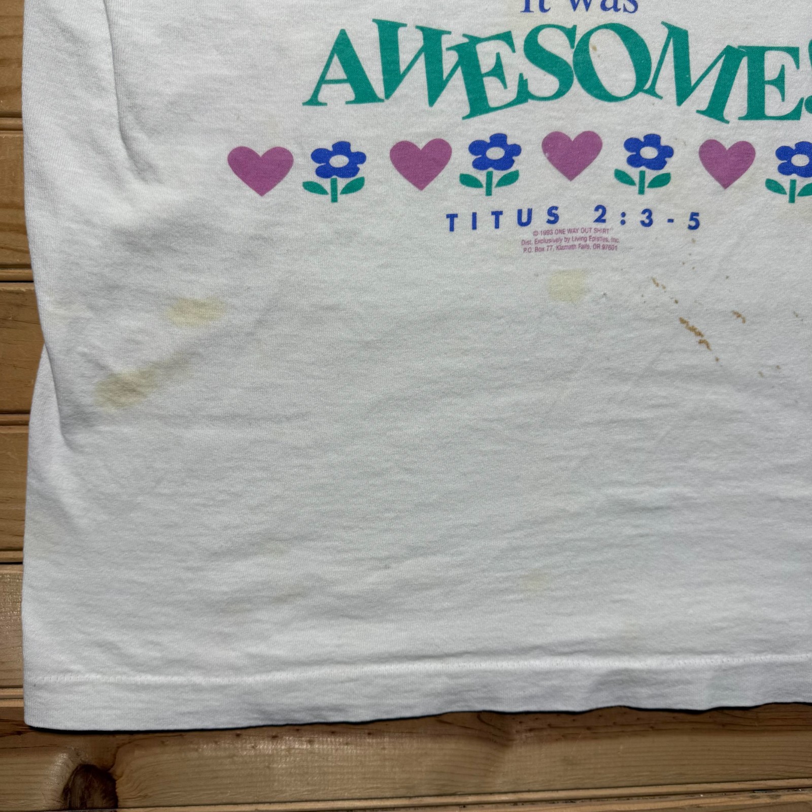 Vintage 90s 1993 God Made Grandmas Religious Christian Quotes Shirt USA - Large gallery