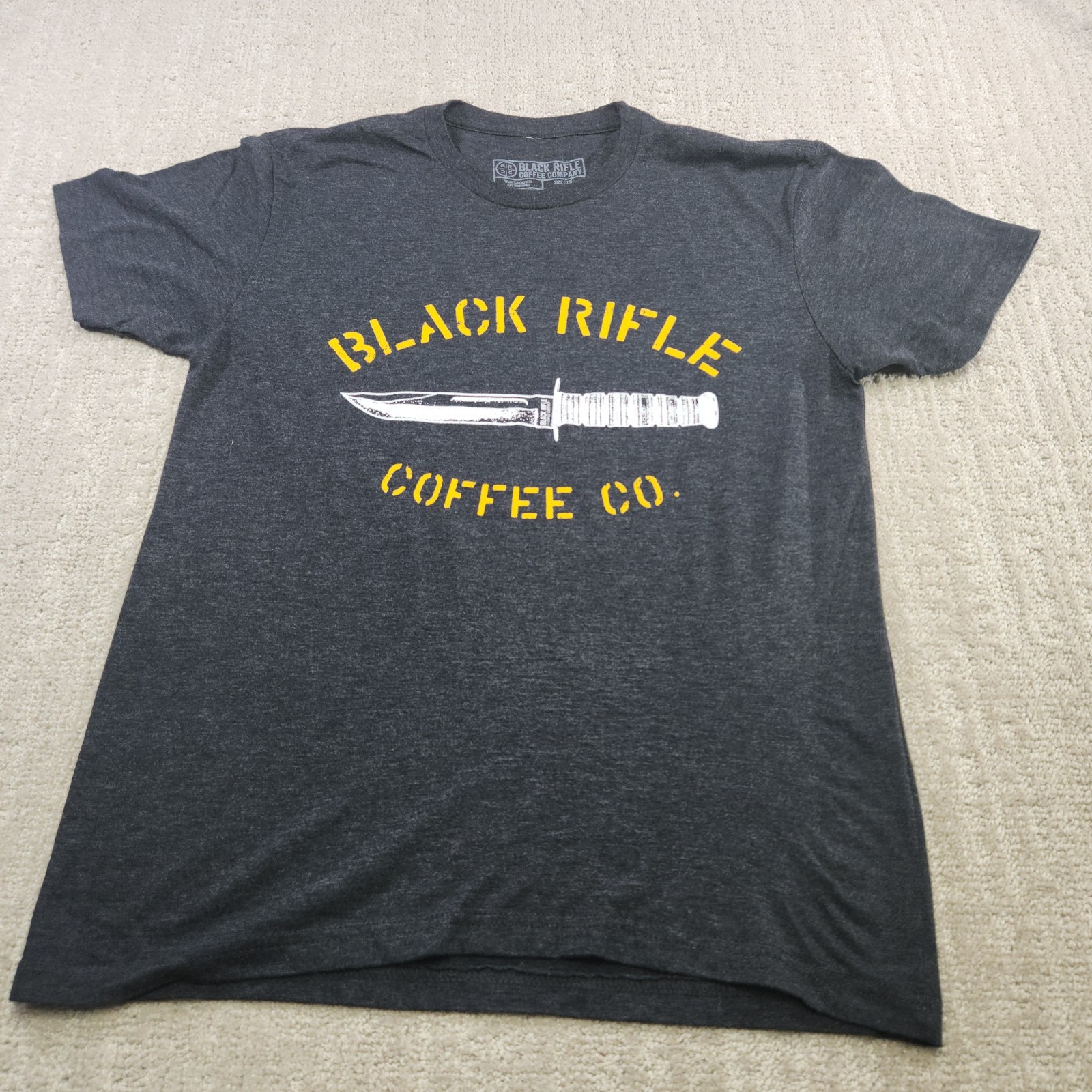 Black Rifle Coffee Company Shirt Men Medium Stretch Quick Dry Military USA Gray gallery