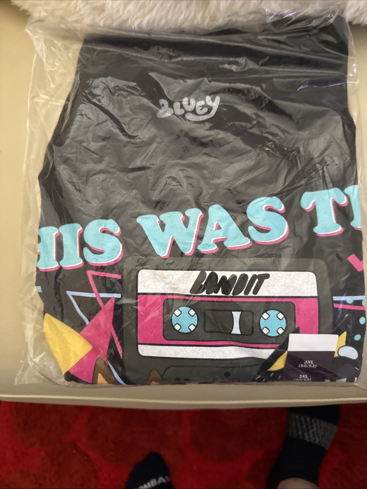 Men’s 2XL Bluey “This Was The 80s Man” Black Cotton Tee Great Father’s Day- NWT gallery