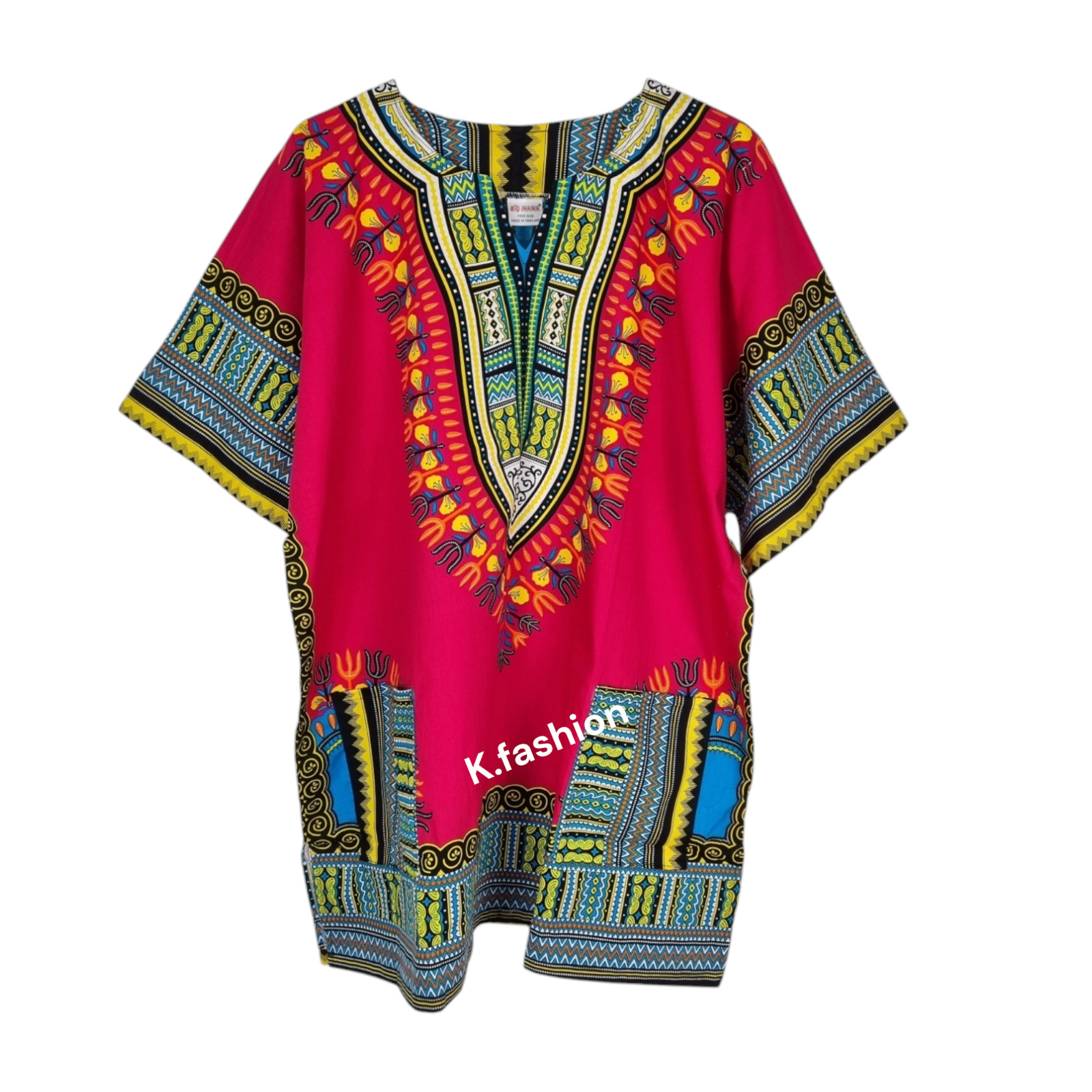 100% COTTON Unisex Dashiki Africa Tribal Print Festival Kaftans Shirt Blouse Top gallery