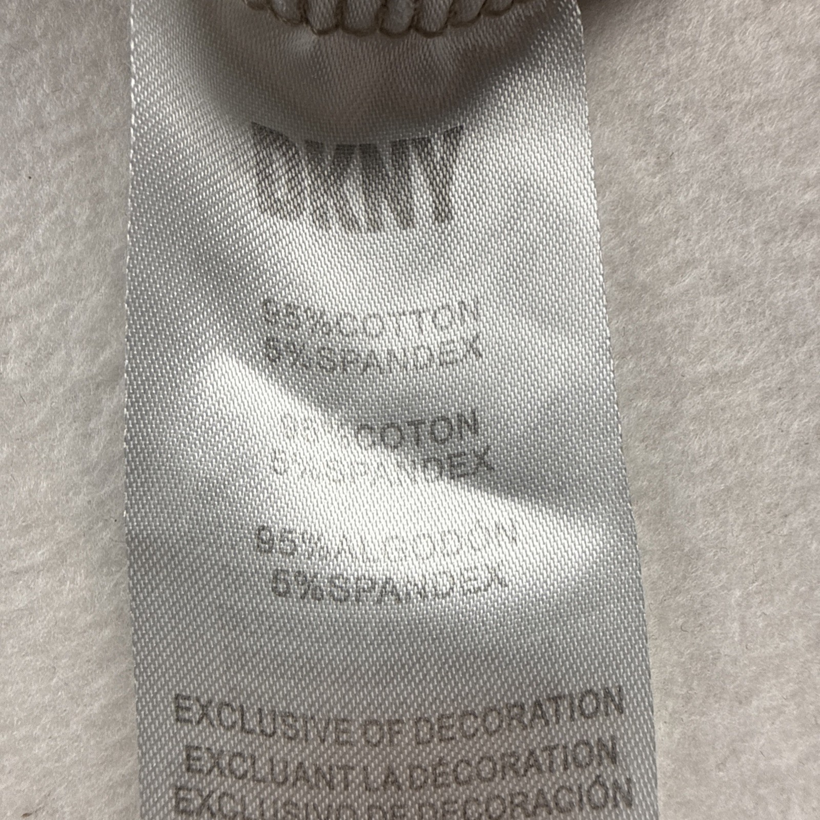 DKNY T-Shirt Tan Black Color Block Size Small Mesh Over Logo Cotton Spandex gallery