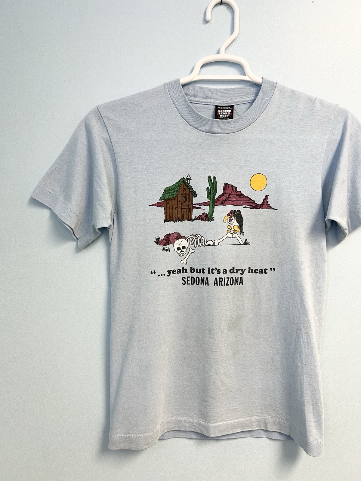 Vintage 80s Sedona Arizona Humor T Shirt Medium Faded Worn Single Stitch USA gallery