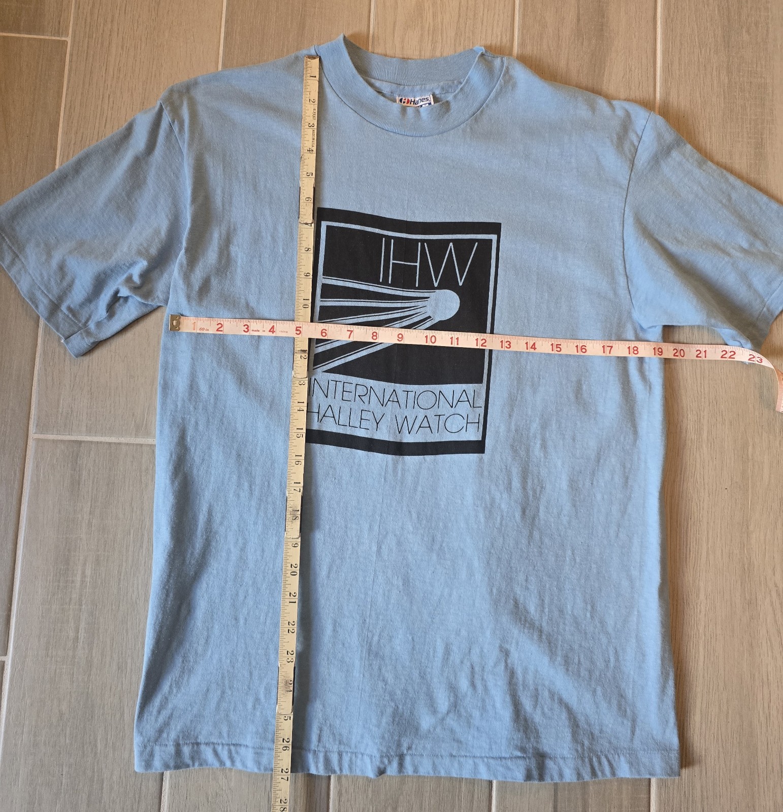 Vintage Hailey Watch Shirt Single Stitch Blue Large 90's NASA Art USA Hanes gallery