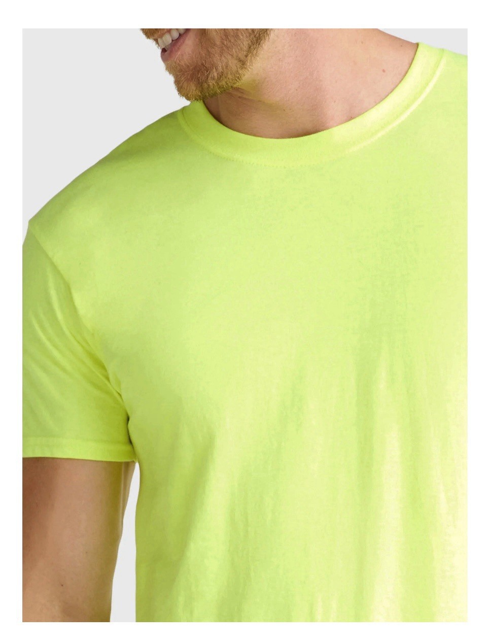 ATHLETIC WORKS Men’s 3XL (54-56) Cotton Active Tee Short Sleeve • Acid Yellow gallery