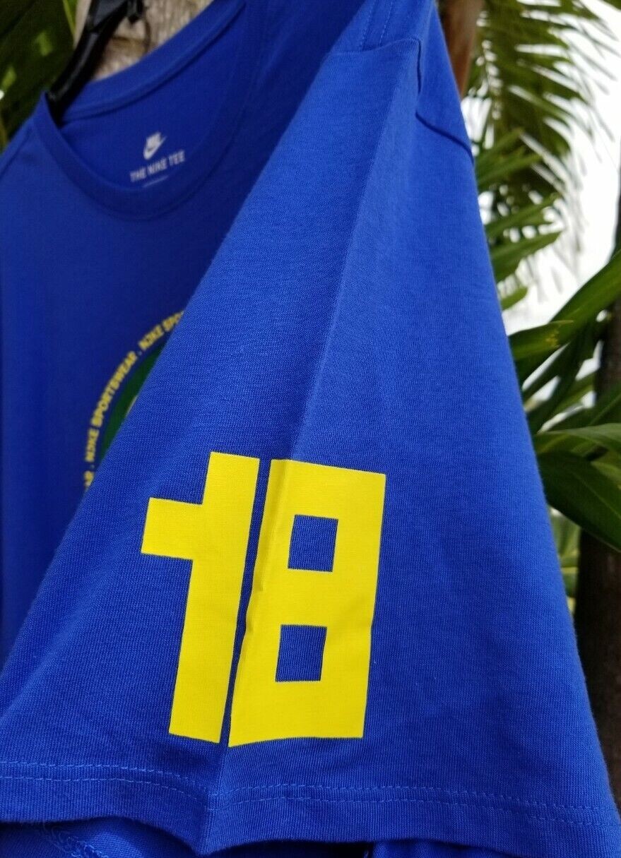 SZ 2XL RARE 🔥🆕 Nike Air Logo "Sportswear" T-Shirt Blue Short Sleeve 911962-480 gallery