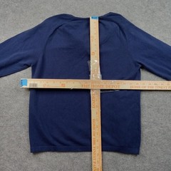 Benetton Shirt Mens Small Blue Long Sleeve Henley Cotton Knit Casual Solid