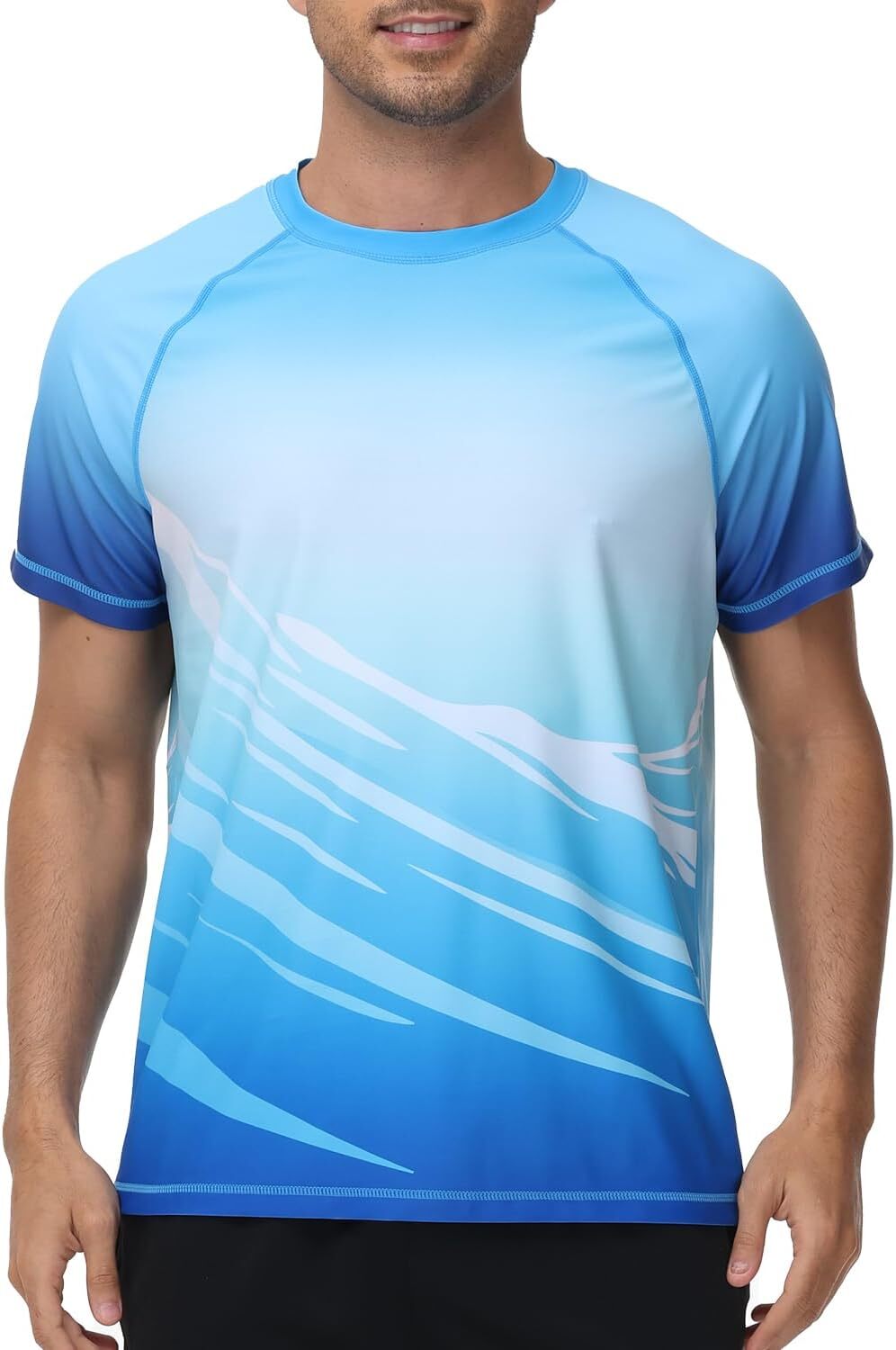 Men's Rash Guard Swim Shirt UPF 50+ Quick Dry Loose Fit Surfing Fishing Tee gallery