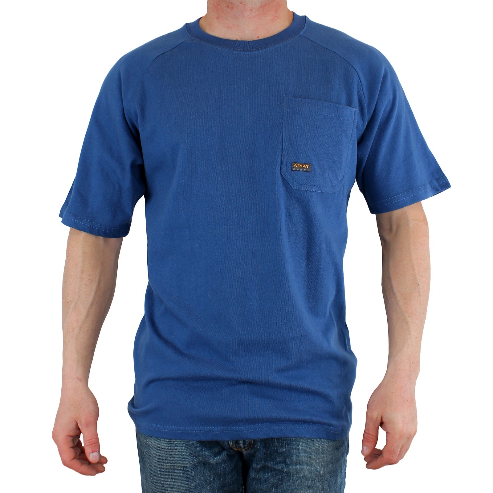 Ariat Rebar Men's T-Shirt Cotton Strong, Raglan Short Sleeve, Basic Pocket Tee gallery