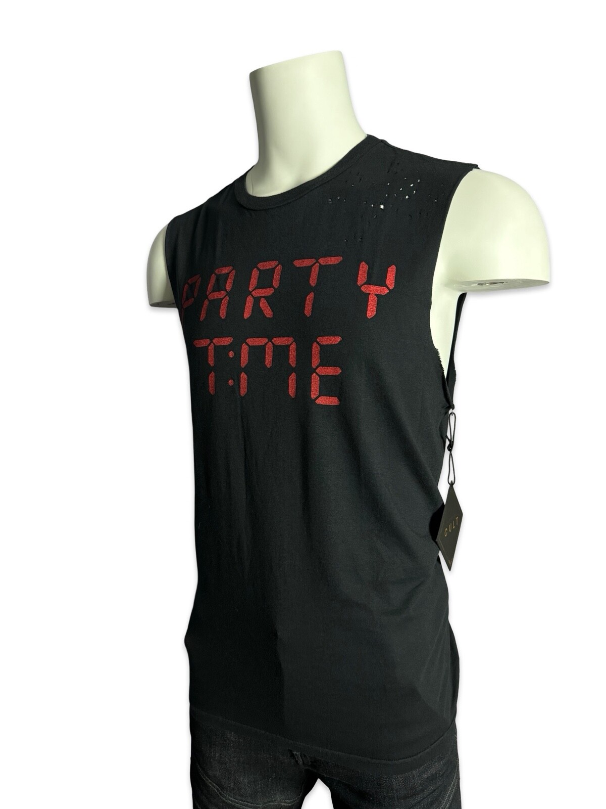 LIP SERVICE PARTY TIME SLEEVELESS TEE FUNNY COOL PUNK VINTAGE ROCK BLACK T SHIRT gallery